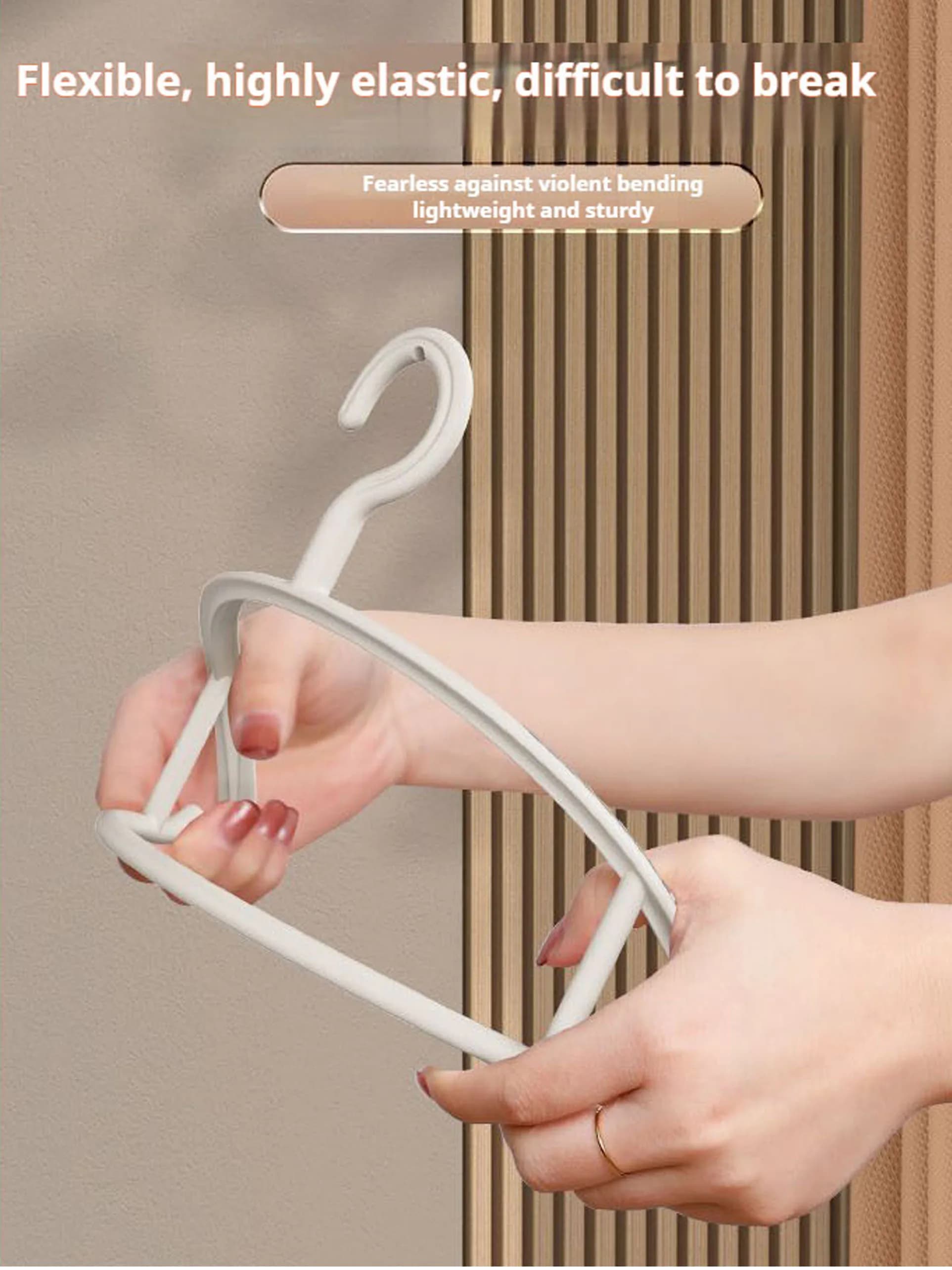 Upgraded Thickened Wide Shoulder Non-Slip Seamless Clothes Hangers, Cream White Heavy Duty Hangers for Coat Suit Closet Storage