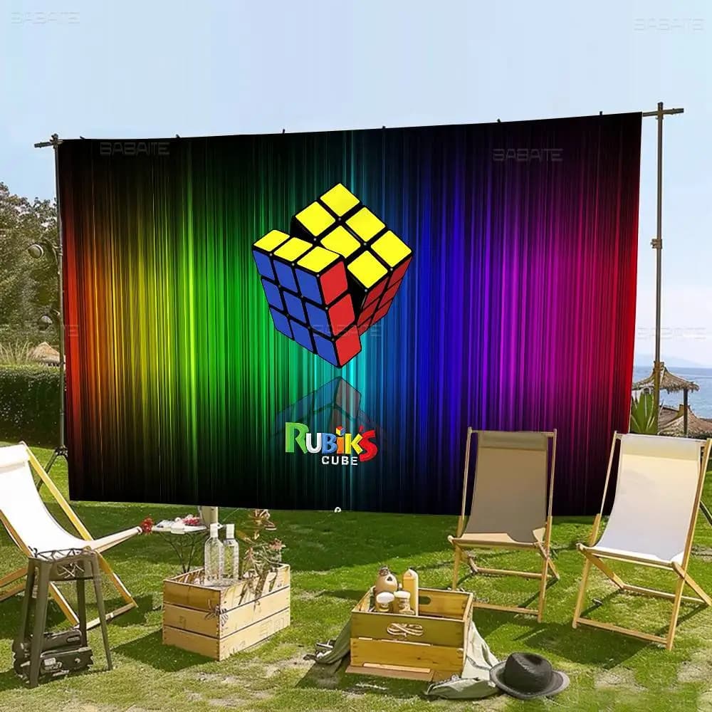 Funny R-Rubik C-Cube Family Gatherings Outdoor Atmosphere Flags Camping Decorations Banners
