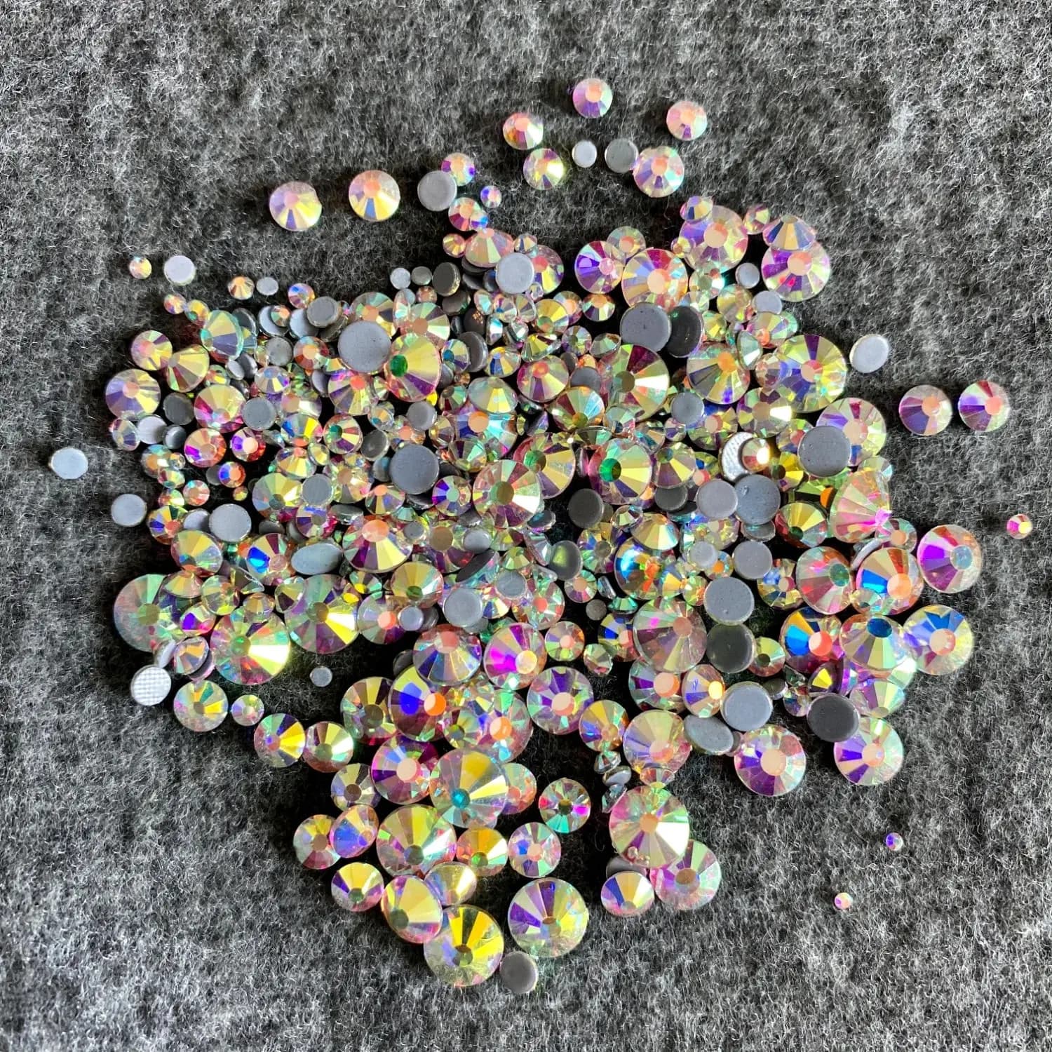 Crystal Clear AB Hotfix Rhinestones Glass Strass Hot Fix Rhinestones For Nail Art Garment Fabric Decoretions