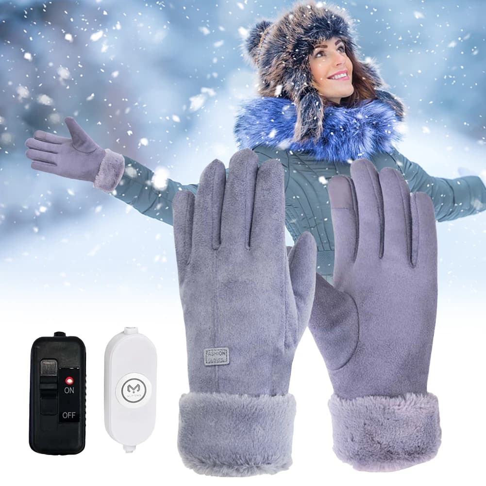 Electric Warm Gloves 3 Gear Adjustment Winter Thermal Cycling Gloves Windproof Motorbike Racing Riding Gloves Touch Screen