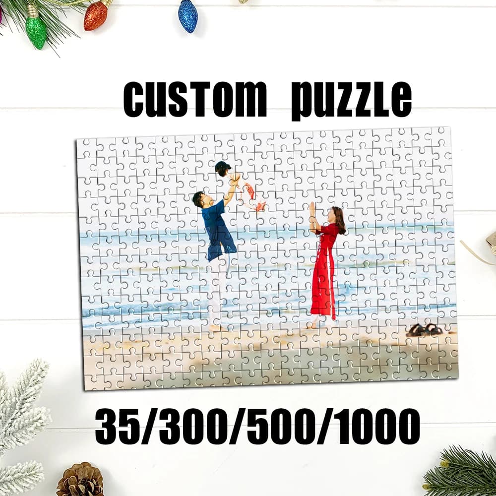 35/300/500/1000pcs Personalized Custom Photo Puzzle Customize Custom Gift Jigsaw Puzzle Jigsaw Board