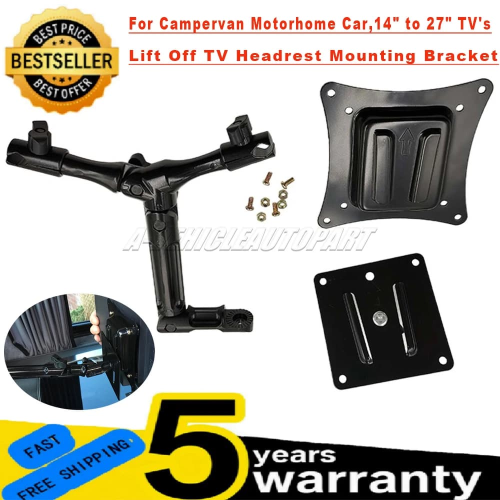 New For Campervan Motorhome Car 14' to 27' TV's Adjustable Multifunctional Angle Seat Holder Campervan Motorhome Car Accessories