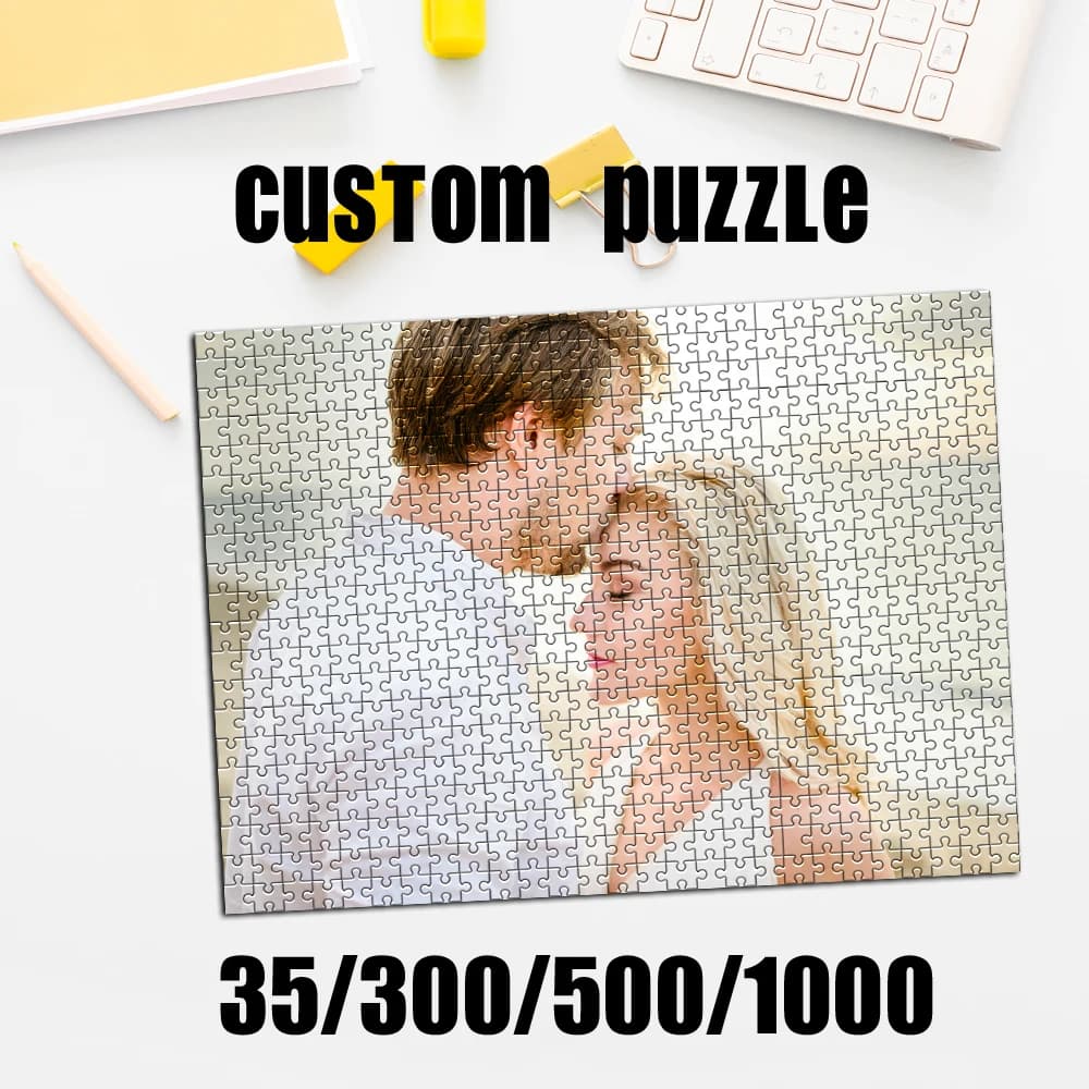Personalized Custom Photo Puzzle Customize "Cardboard/wooden 35/300/500/1000 Pieces Jigsaw Puzzles for Adults Kids Toys "