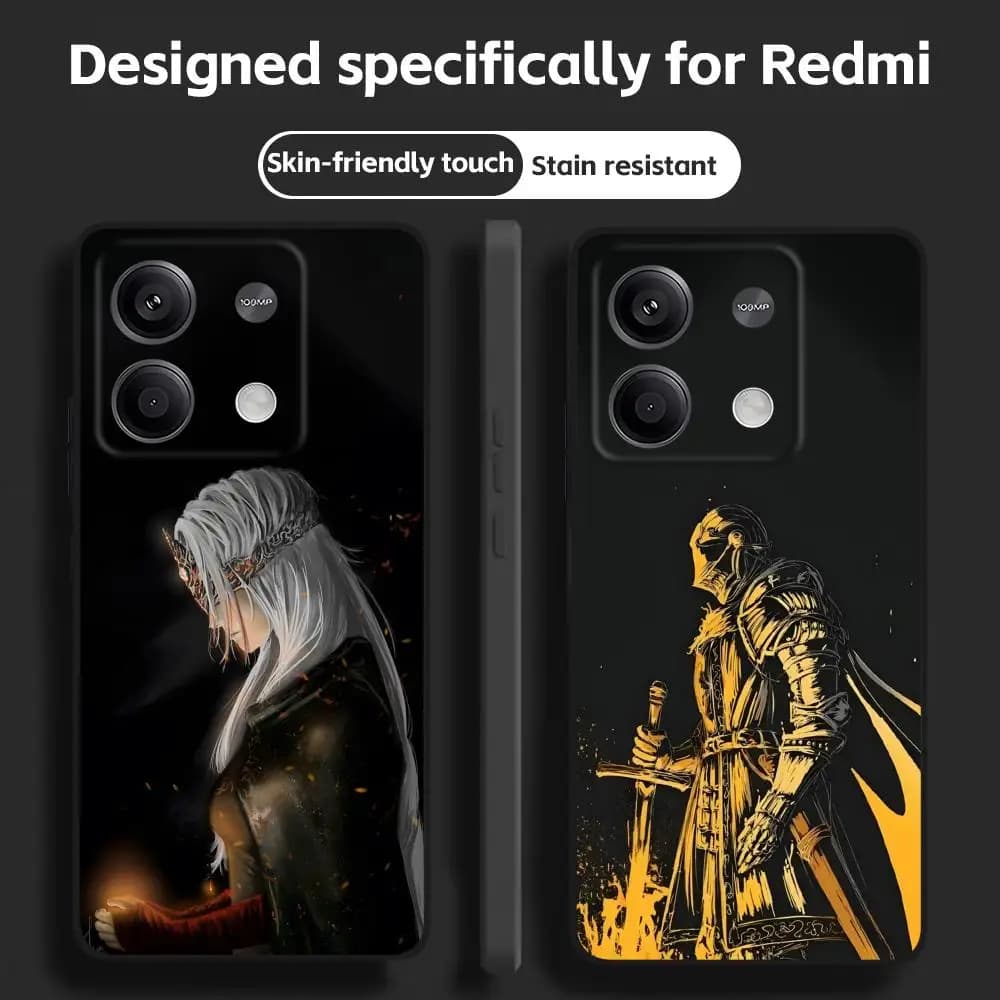 Classic game DARK SOULS Phone Case For Redmi Note 14 13 12 11 Pro Plus S 5G 14C A3 Soft Black Phone Cover