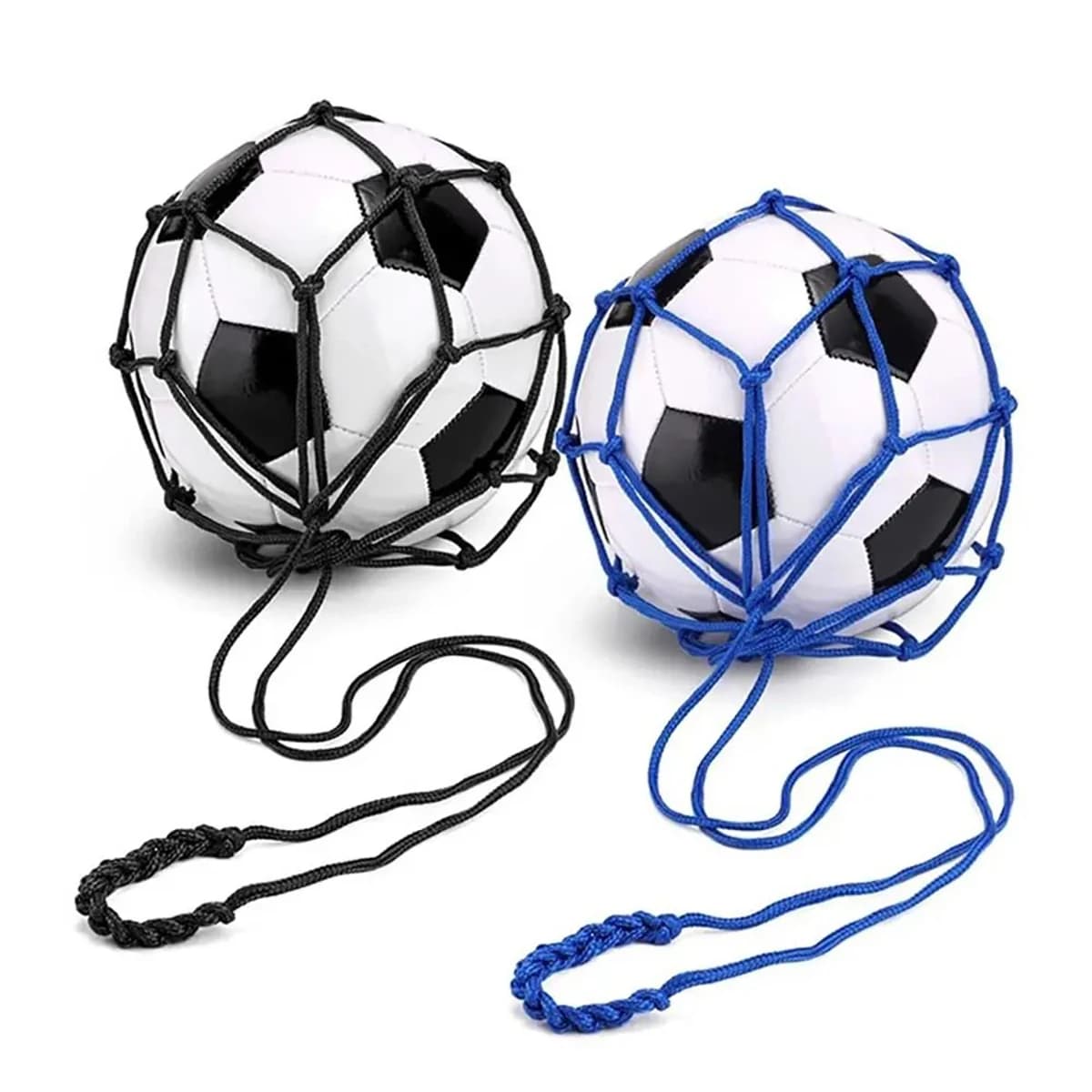 Youth Football Self Trainer Kick Net Pocket Professional Outdoor Sport Nylon Net Basketball Bag Solid Mesh Soccer Ball Carry Bag