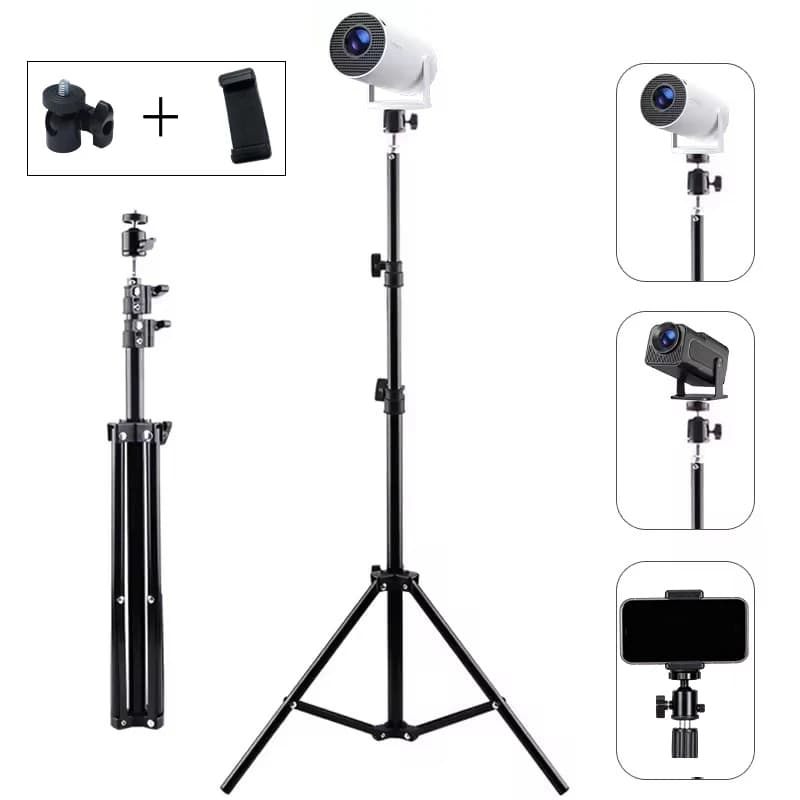 Xiaohui 50cm-160cm Universal Portable Bracket for HY300 Mini Projector Tripod Stand Mount Max Load-Bearing 3.3 Pounds