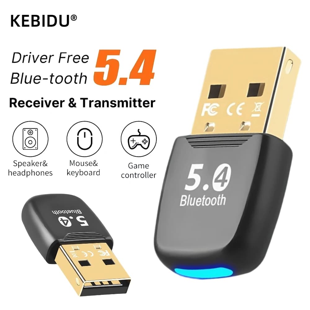 Bluetooth Adapter USB Bluetooth 5.4 for PC Dongle Adaptador Wireless Mouse Keyboard Music Audio Receiver USB Transmitter
