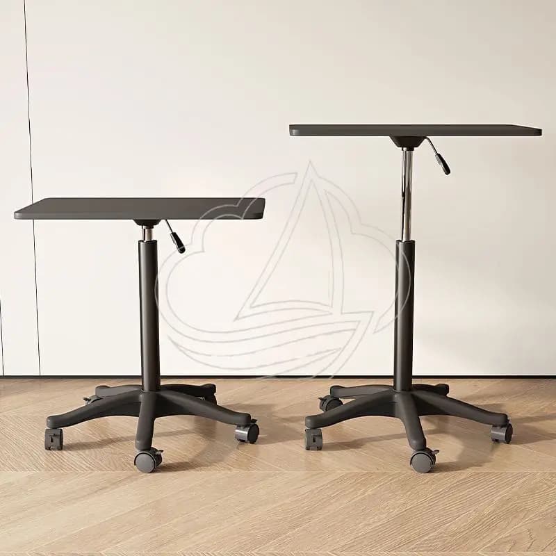 Height Adjustable Sit Stand Desk Foldable Mobile Laptop Table for Home Office Bedroom Study