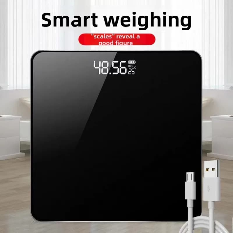 Bluetooth Smart Weight Scale - Precise Intelligent Digital Wireless Weight Scale. USB Rechargeable Smart Bathroom Scale Forhands