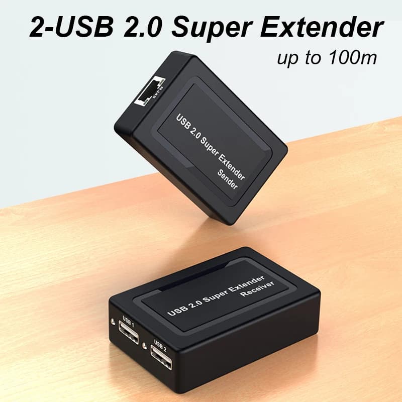 Super USB 2.0 Network Cable Extender Over RJ45 Cat6 Ethernet Cable for MAC Win7/8/10 Win11 Webcam Camera Mouse Keyboard Printer