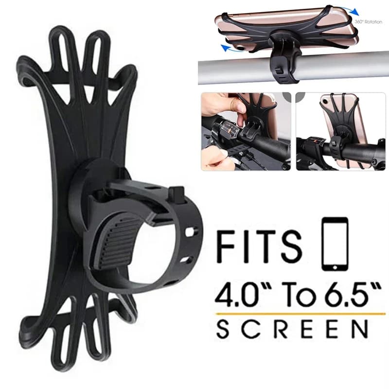 Universal Baby Stroller Phone Holder 360 Rotatable Mobile Phone Rack for Baby Pram Cart Compatible with iPhone GPS Devices