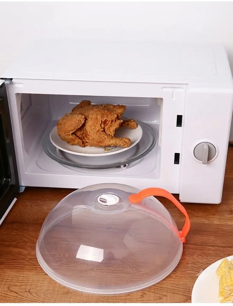 1 microwave oven cover, heat-resistant and splash-proof transparent cover for the dish