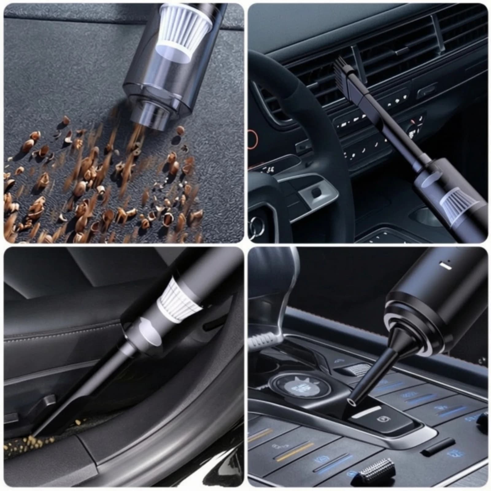 Cordless Car Vacuum Cleaner Rechargeable Handheld Car Vacuum Cleaner Compact Lightweight for Drivers, Home, Office