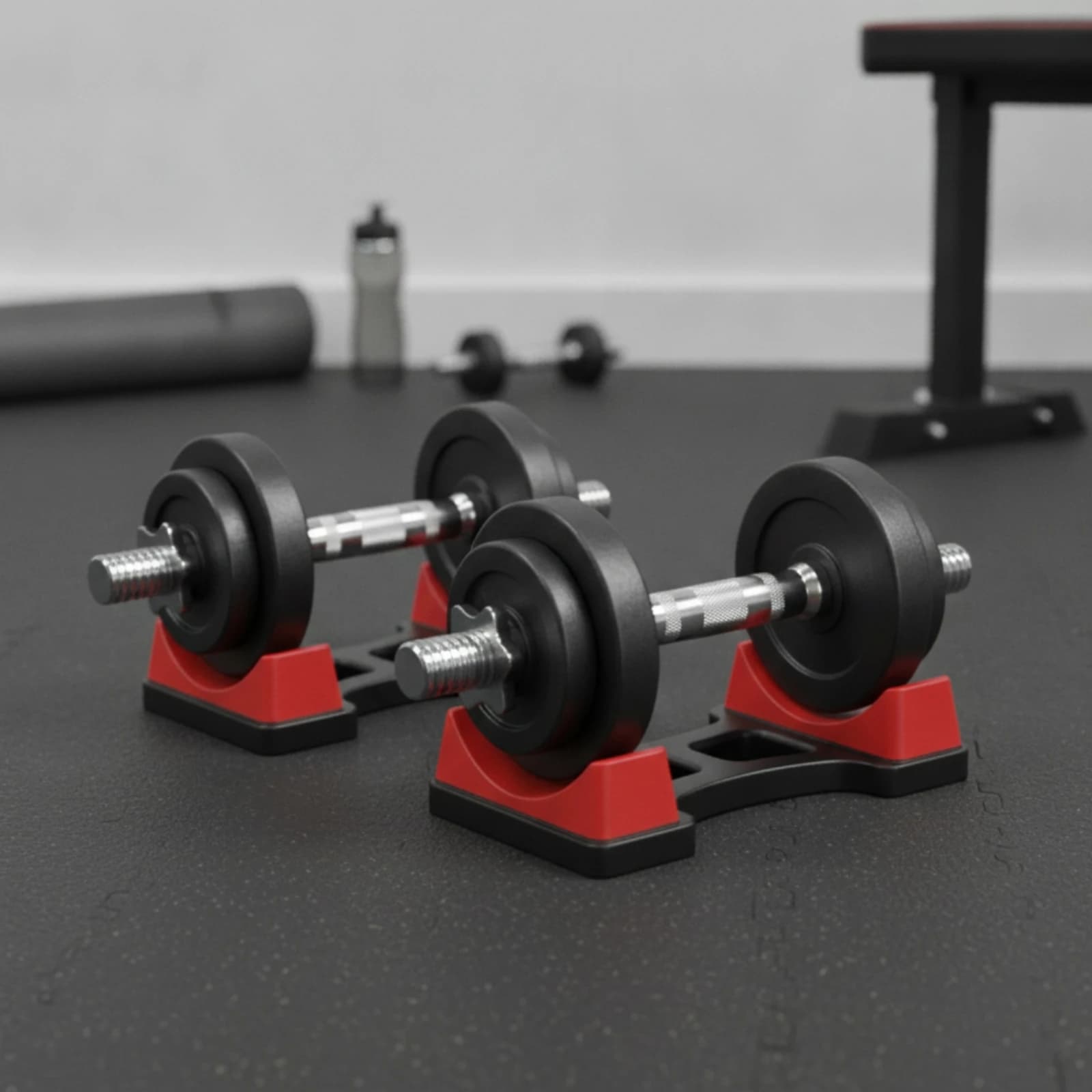 2 Pieces Dumbbell Cradle Compact Dumbbell Stand with Cradles Weight Rack Space-Saving Holder Anti-Friction for Home Gym Owners