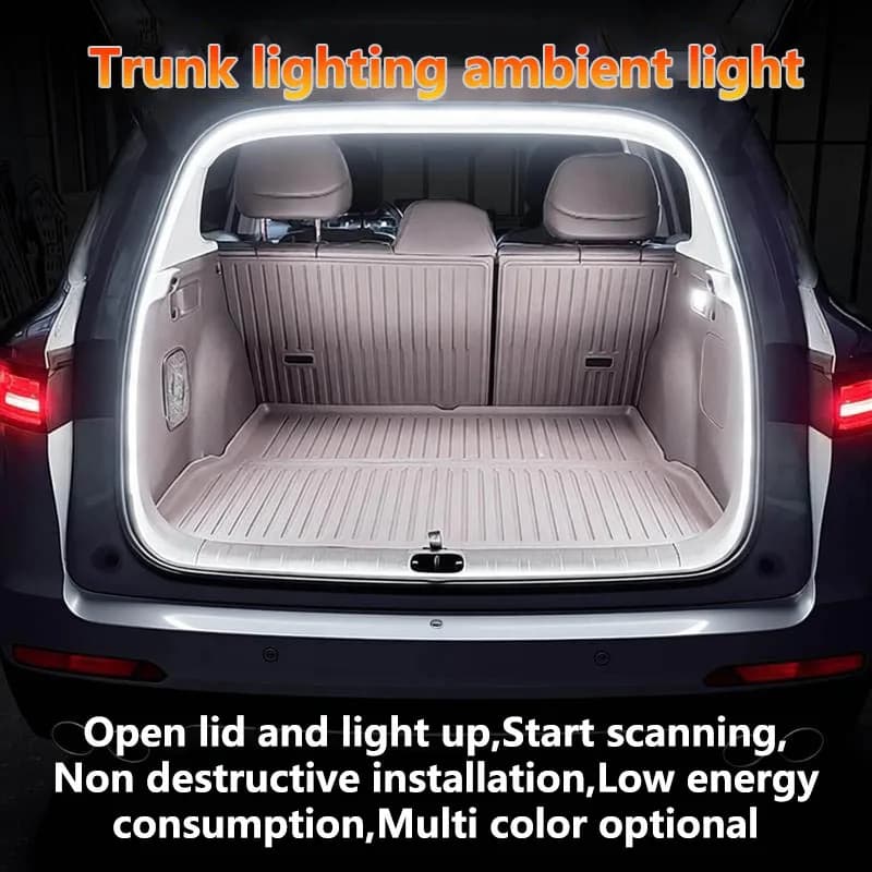 Car High Brightness Trunk Lighting Ambient Light Interior Decoration LED Wiring Free Automatic Sensing Tailgate LED Light Strip