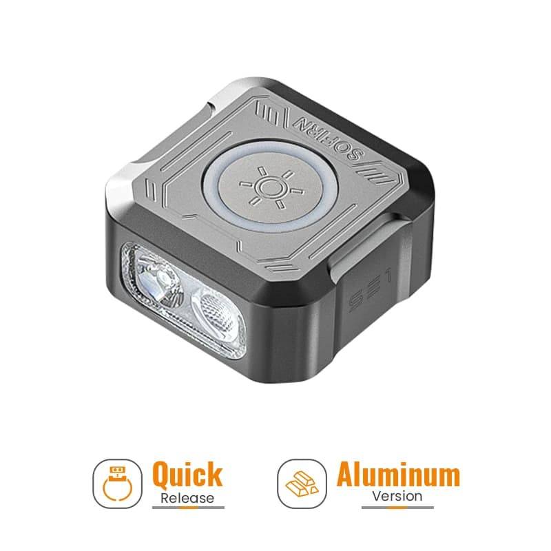 SOFIRN SE1 300Lm EDC Flashlight RGB Signal Ring Pocket Light Quick-Release Magnetic Wrist Keychain Torch for Bike Ride