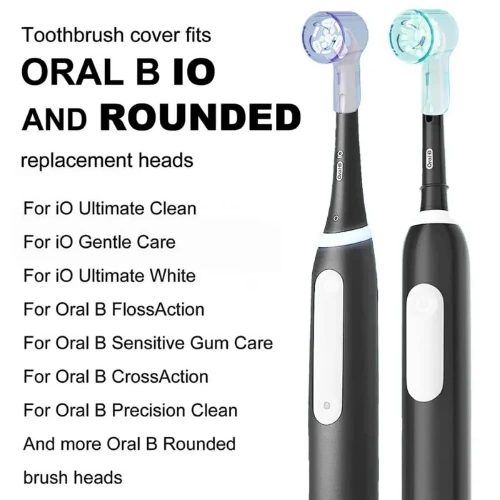 Dustproof Toothbrush Head Covers for Braun Oral-B & IO Series Electric Toothbrush Replacement Heads Toothbrush Travel Case