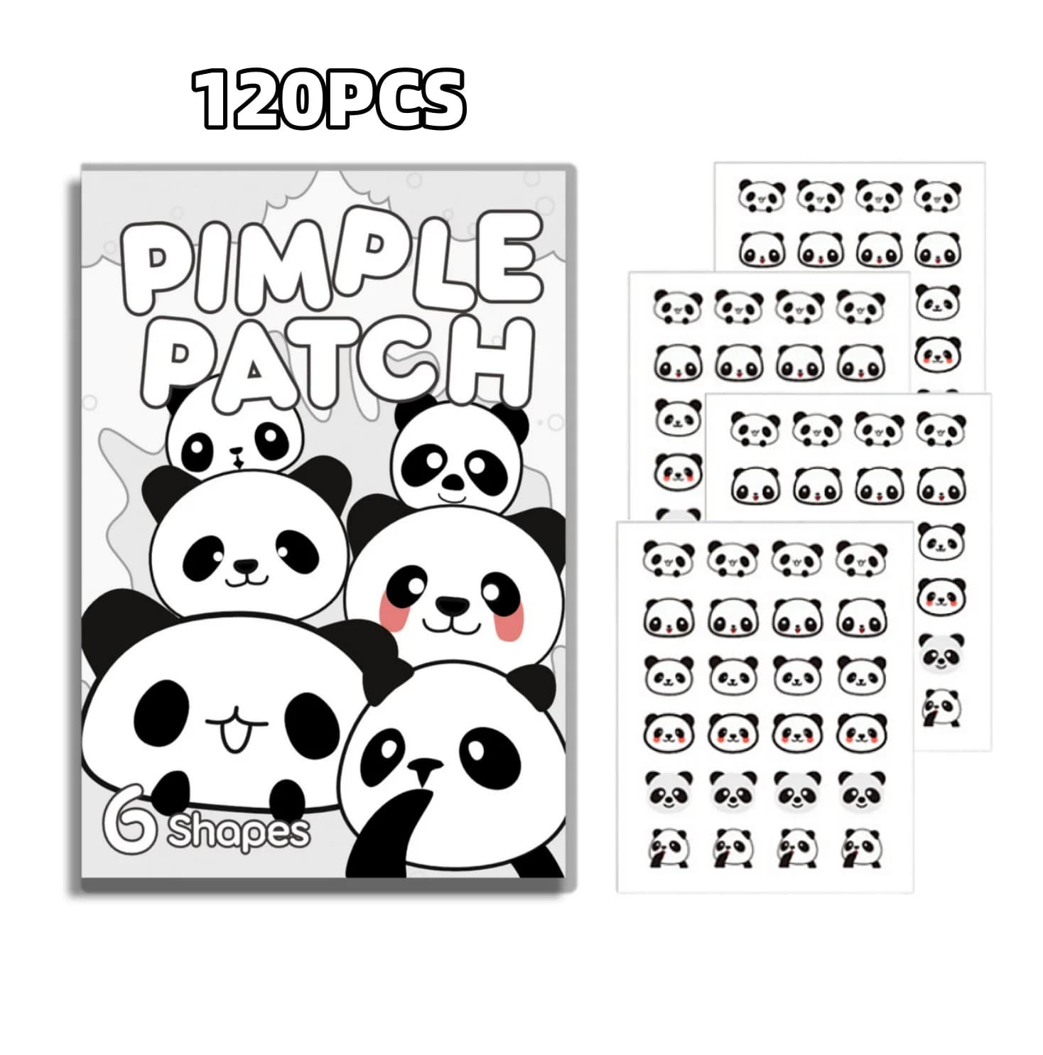 120pcsPanda hydrocolloid acne sticker is mild and non-irritating. Facial skin care essentials, personal care