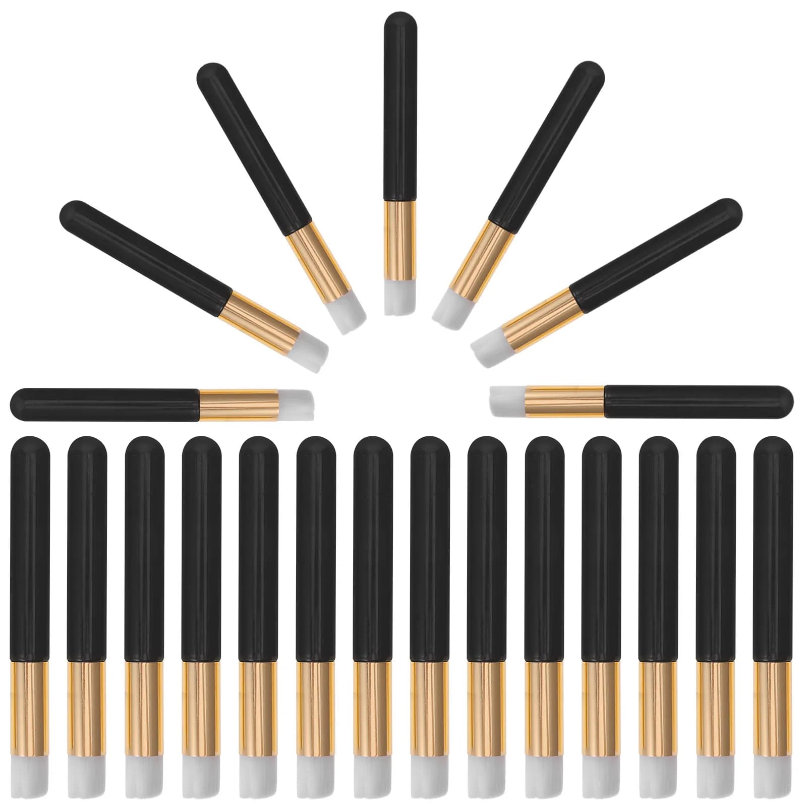 30Pcs Multi-Purpose Makeup Brush Compact Round Head Design for Smooth Lipstick Gradient Effect Smudge Proof Application Eyelash