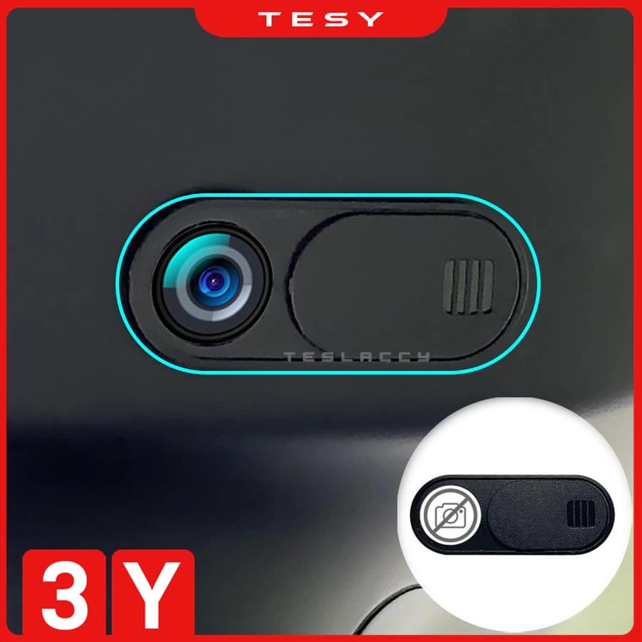 TESY For Tesla Model YL Y Juniper Model 3 Car Camera Cover Webcam Slide Blocker 1/5/10 Pcs Compatible With Tablet PC Laptop iPad
