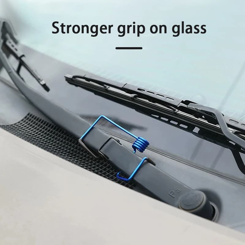 Universal Alloy Car Windshield Wiper Booster Springs, Windshield Wiper Arm Helper Spring for Better Windshield Contact & Clear D