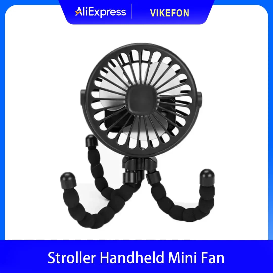 Multi Functional Student Baby Stroller Portable USB Mini  USB Rechargeable Handheld Electric Fan for Home 3 Speeds
