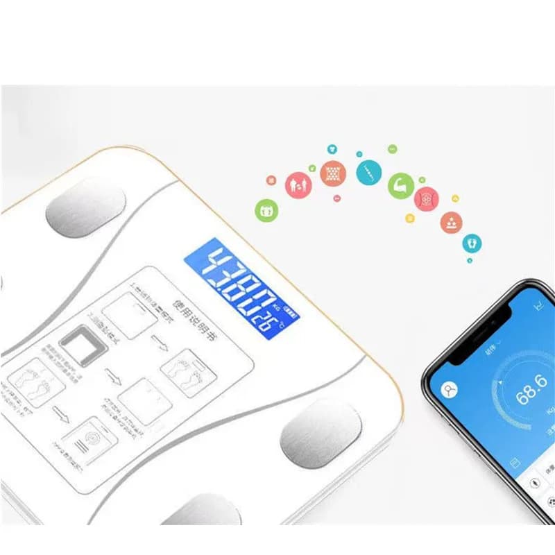 Body Fat Scale Smart Wireless Digital Bathroom Weight Scale Body Composition Analyzer With Smartphone App Bluetooth-compatible