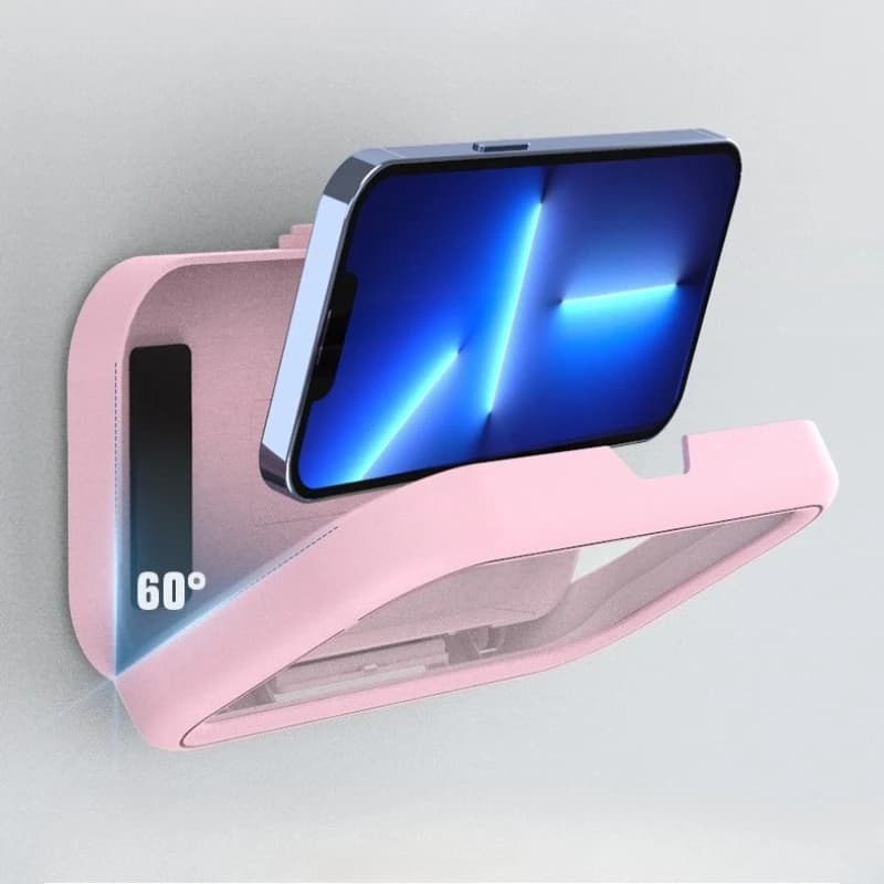 360° Rotation Waterproof Shower Phone Holder Wall Mounted Phone Holder Anti Fog Shower Case for 4-7" Phones Bathroom Kitchen