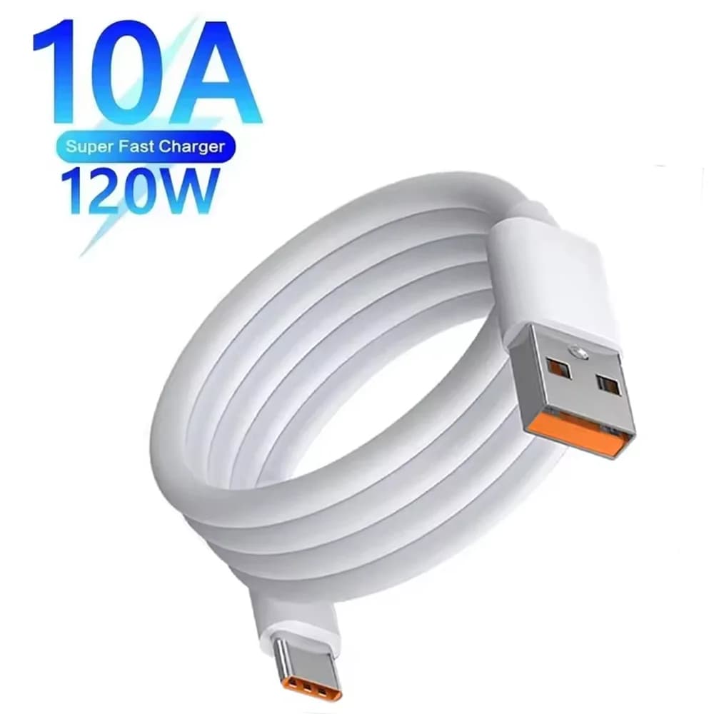120W Super Fast Charging Cable 10A USB Type C Cable Phone Charger Data Cord For Xiaomi Samsung Huawei Quick Charge USB C Cable