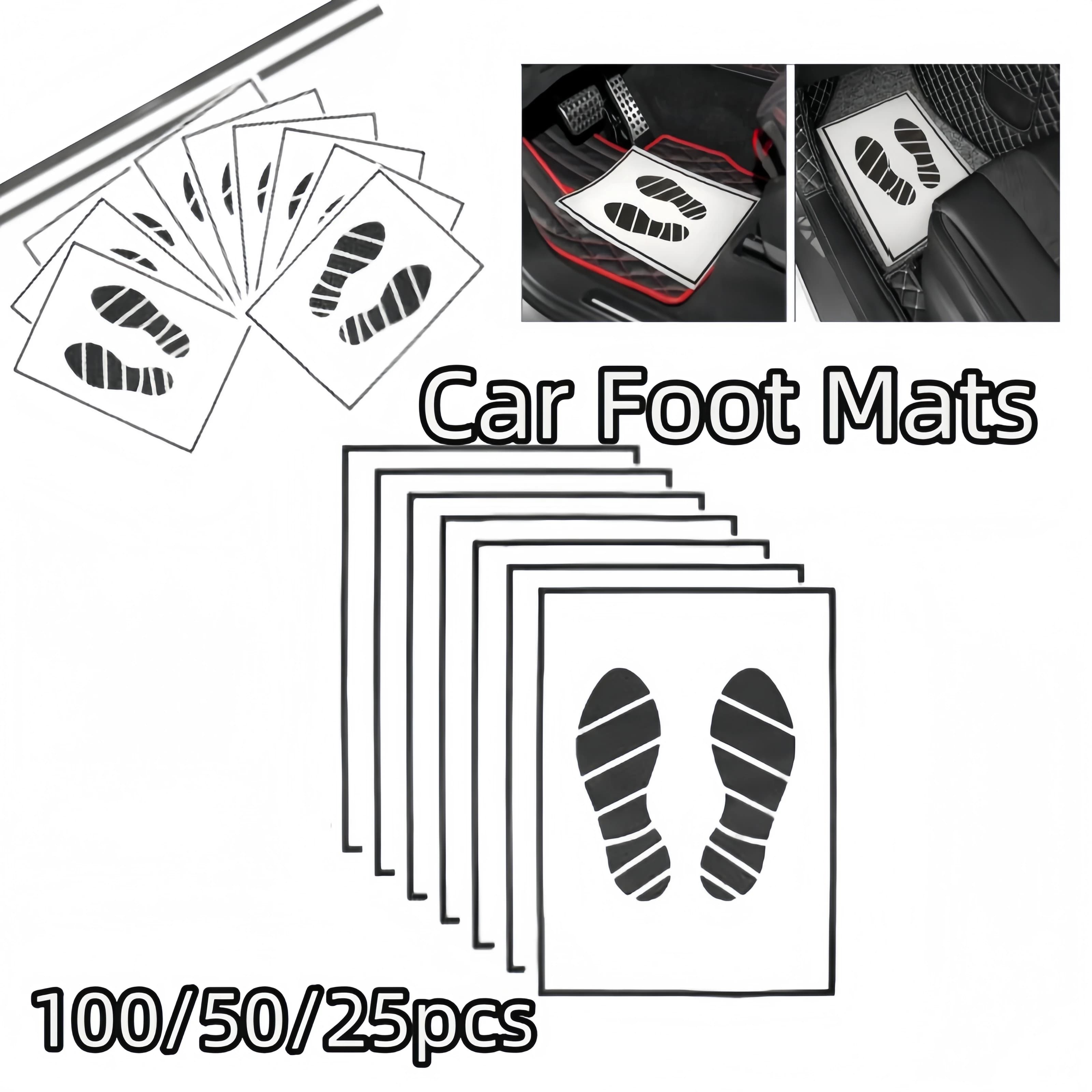 Waterproof Disposable Car Floor Mats 100/50/25Pcs  Anti Slip Paper Anti Dirty Floor Mats Vehicle Protection Interior Accessories