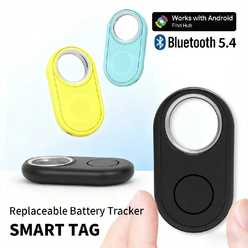 Google Find My Smart Tag Bluetooth Tracker Anti Lost Item Finder Locator for Android Keys Wallet Luggage Pet Replaceable Battery