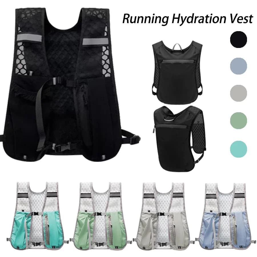 For Marathon trail Running Vest Lightweight Hiking Vest Backpack Reflective Hydration Water Bladderr Pack With Phone Pocket