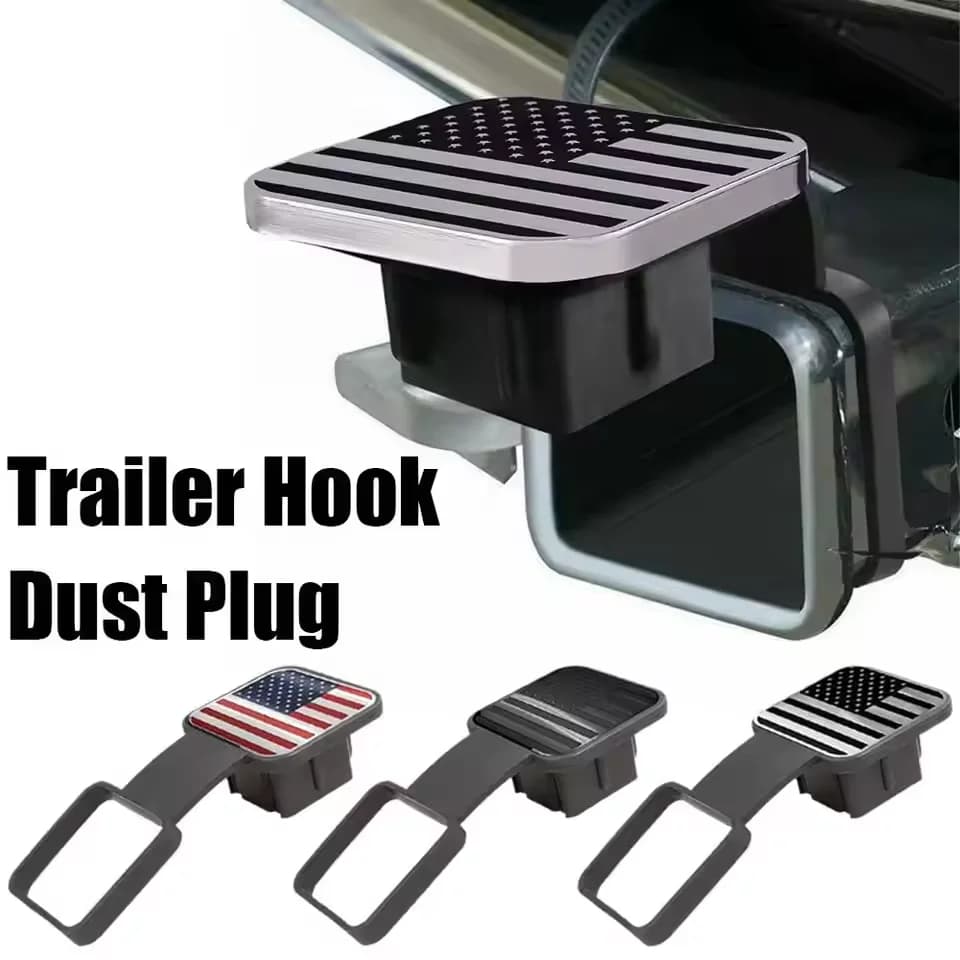 Trailer Hitch Receiver Cover Plug Waterproof Tube Cap Protector Dustproof Trailer Hitch Cover 2 Inch Receiver Auto Square Plug