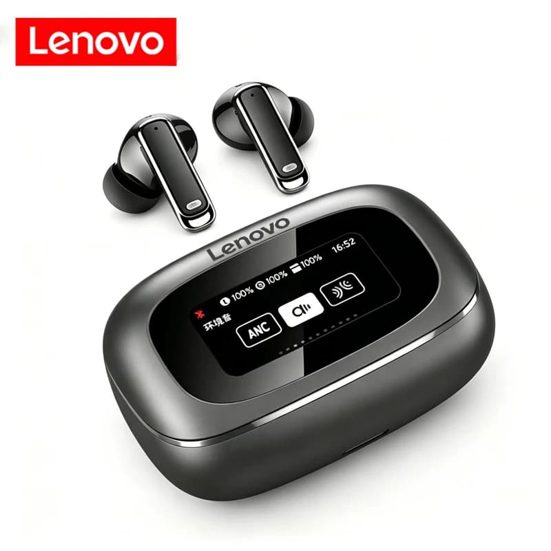 Lenovo TOUR PRO6 Touch Multi Functional Screen Long-lasting Battery Life TWS Wireless ANC Noise Cancelling Enc Heavy Bass Earbud