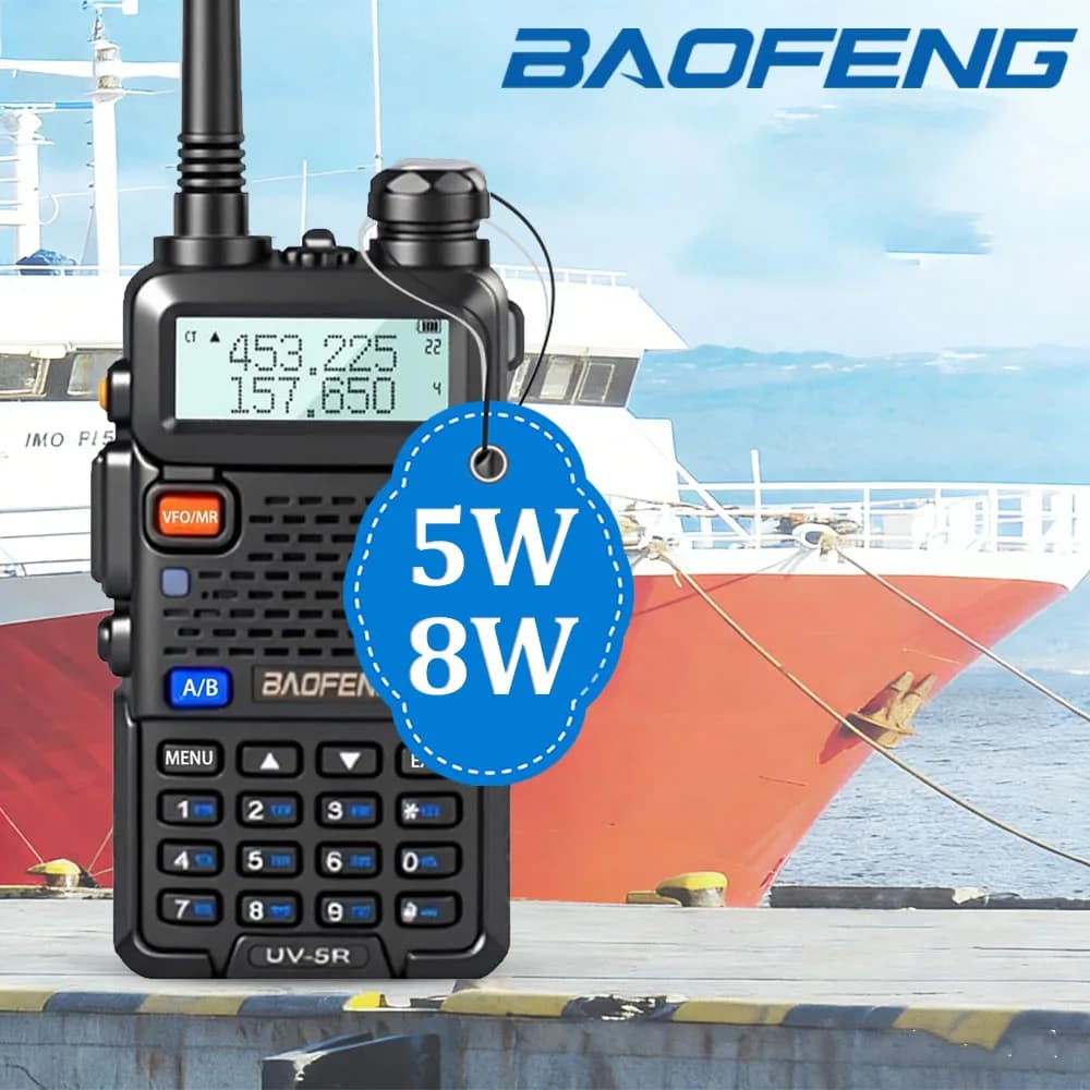 1/2/4PCS BaoFeng UV-5R Tri-Power Walkie Talkie High Power Dual Band Long Range 128 CH Portable Handheld UV 5R Ham Two Way Radio