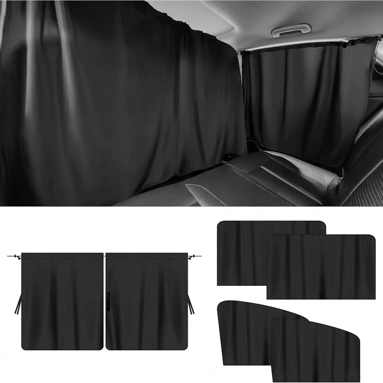 4pcs Car Window Sunshade Kits, Car Privacy Window Coverings Used To Block Light And Protect Privacy, Universal Car Sunshades For Infants, Interior Accessories And Furnishings For Car Travel And Camping