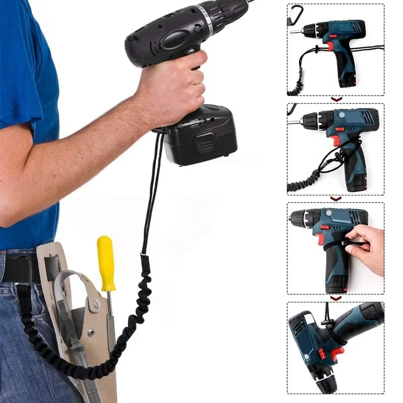 Heavy-Duty Safety Harness for Aerial Work – Elastic Buffer Sling Belt with Anti-Fall Hook & Rope Protection System