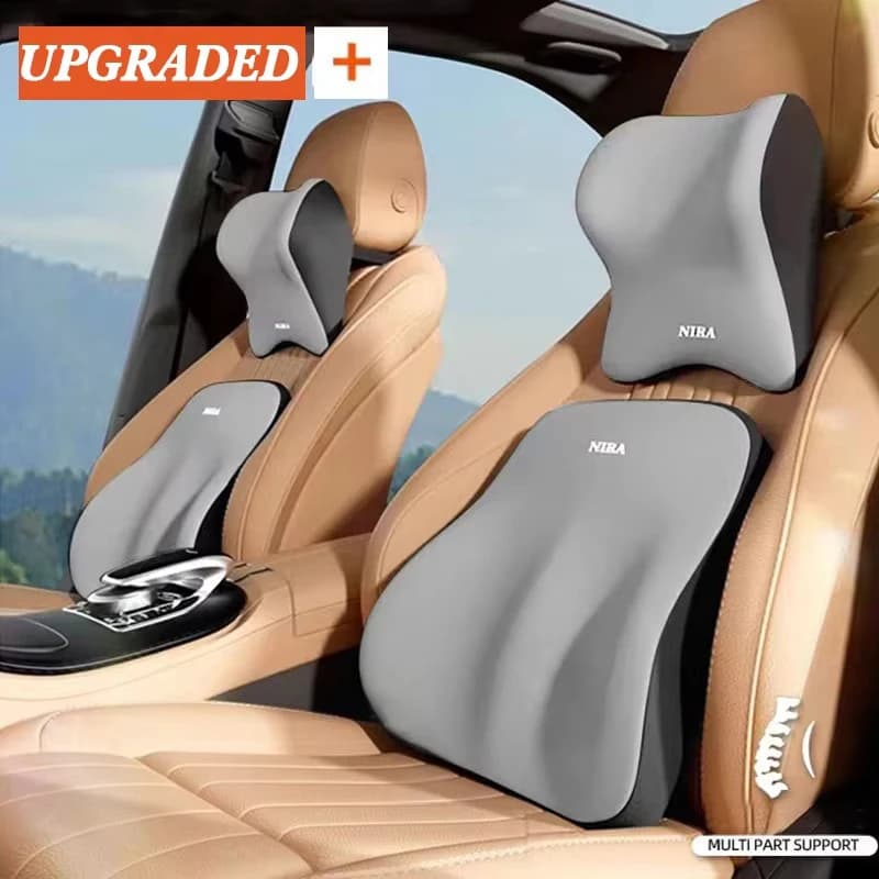 Car Headrest Lumbar Support Lumbar Cushion Memory Foam Cushion Backrest Lumbar Pillow Car Comfortable Neck Pillow Car Accsesorie