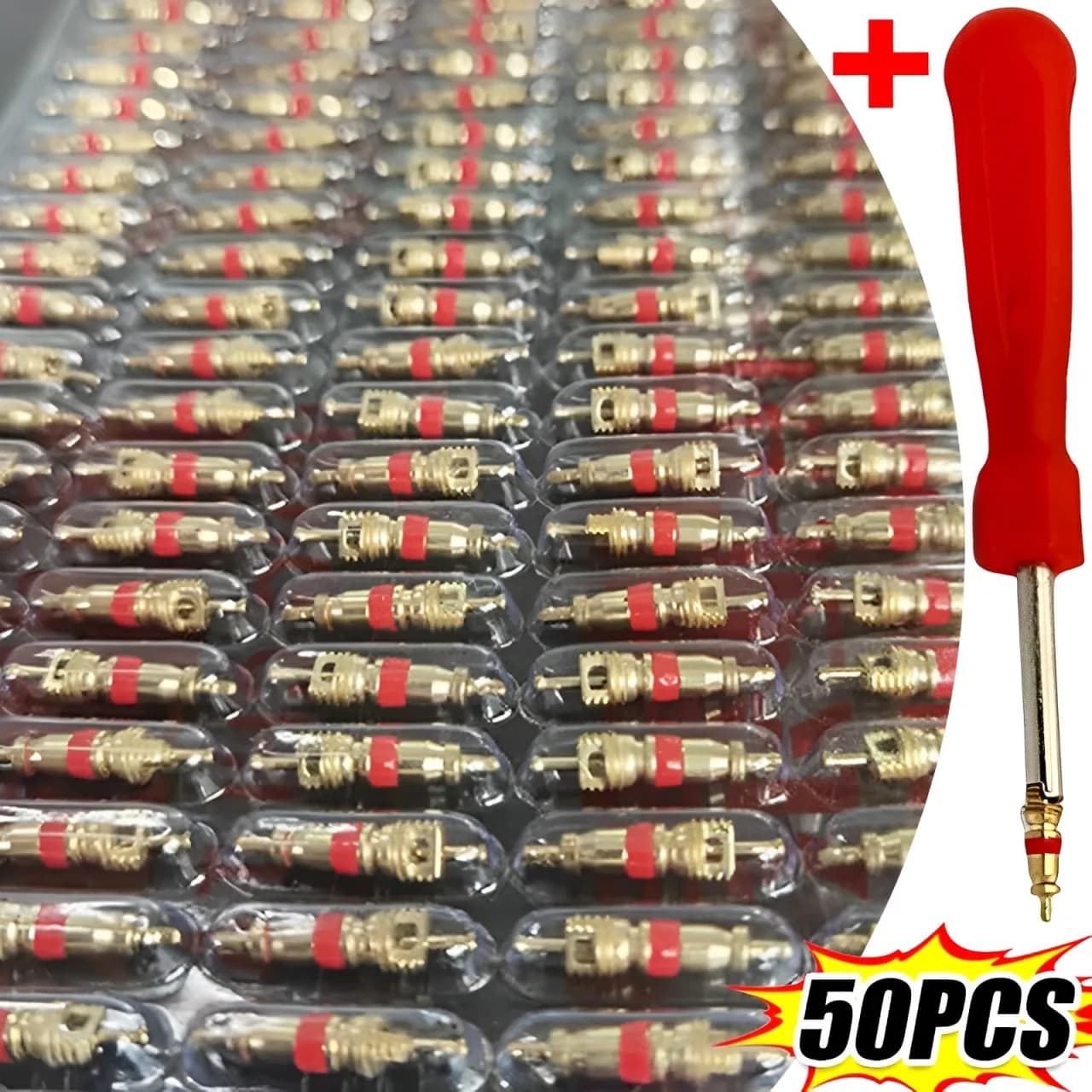 Copper Tire Valve Core Removal Kit Wrench Screwdriver Zinc Plated for Car Truck Bike Motorcycle Wheel Accessories