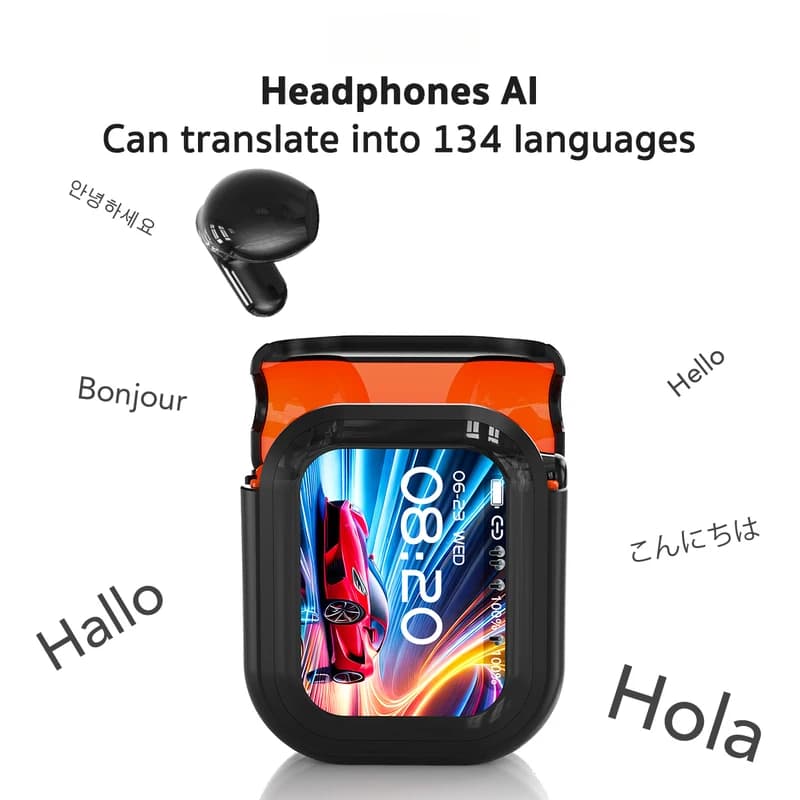 2026 New Bluetooth 6.0 Wireless Headset Translation Headset IPX4 Waterproof Grade And Long Battery Life.