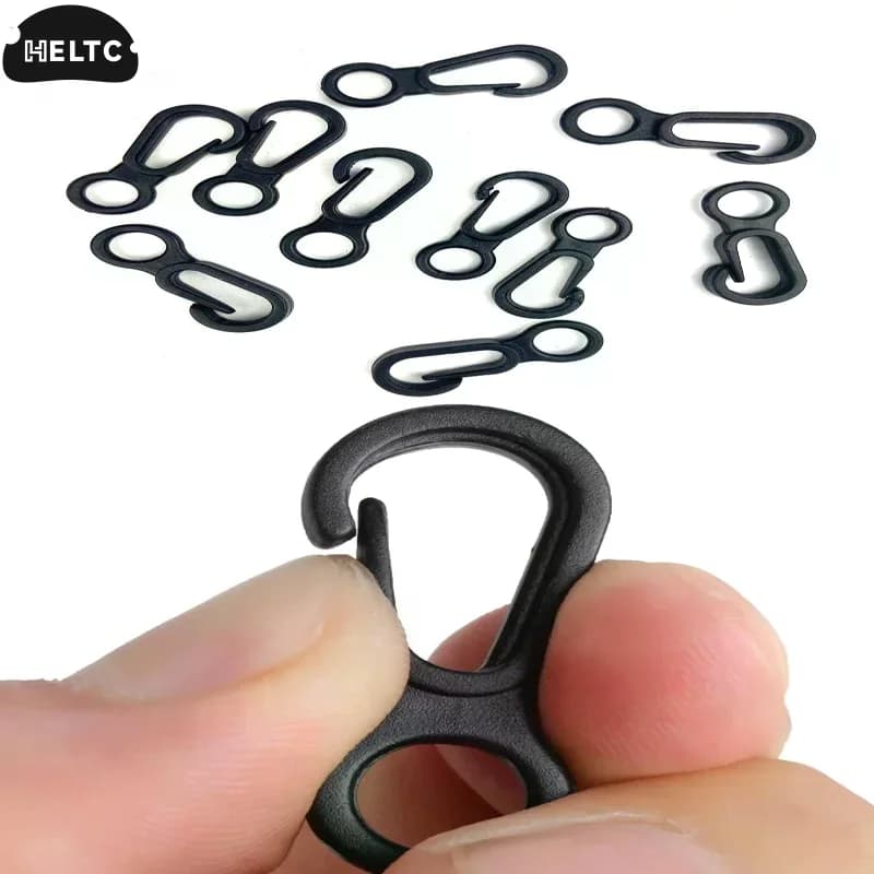 20Pcs Black Plastic Snap Hooks With Durable Build Perfect For Backpacks Keychains Camping Hiking Outdoor Use  Hardware Fasteners