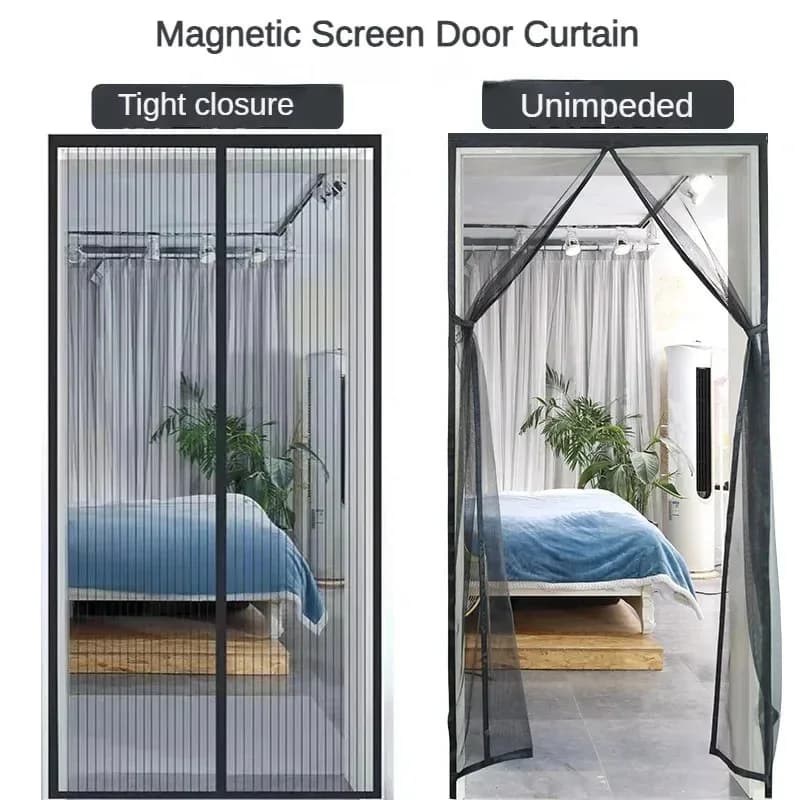 Window Mosquito Curtain, Gauze Window Screen, Automatic Door Lock, Home Ventilation Curtain, Magnetic Mesh Cover
