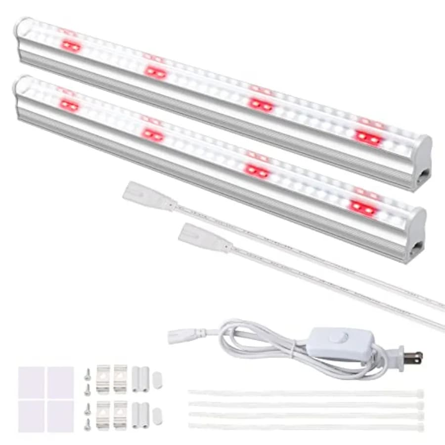 LED Grow Light Bars for Indoor Plants, Sunlight Grow Lamp Full Spectrum Growth Light Strip for Greenhouse Plant Grow Shelf