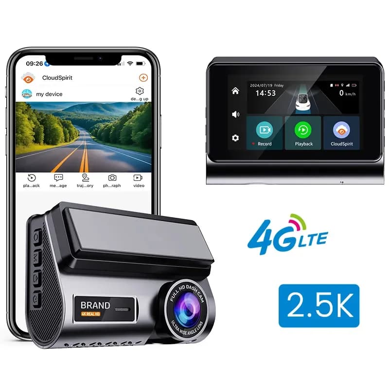2.5K WIFI Dash Cam Mini Video Recorder Car DVR Surveillance Two Cameras Hidden Dual Lens 4G DVRs App Control