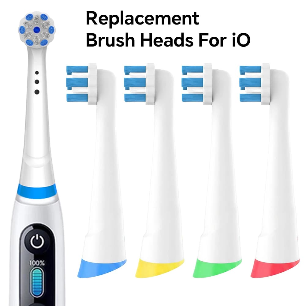 Rotation Replacement Brush Heads Compatible with Oral B iO 2/3/4/5/6/7/7G/8/9/10 Series Electric Toothbrush (4/8/12 Pcs)
