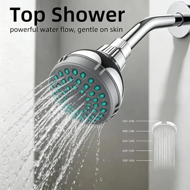 High Quality Multifunctional Shower Head Power Spray Wall Shower Head Durable and Non-toxic for the Construction Site Garden