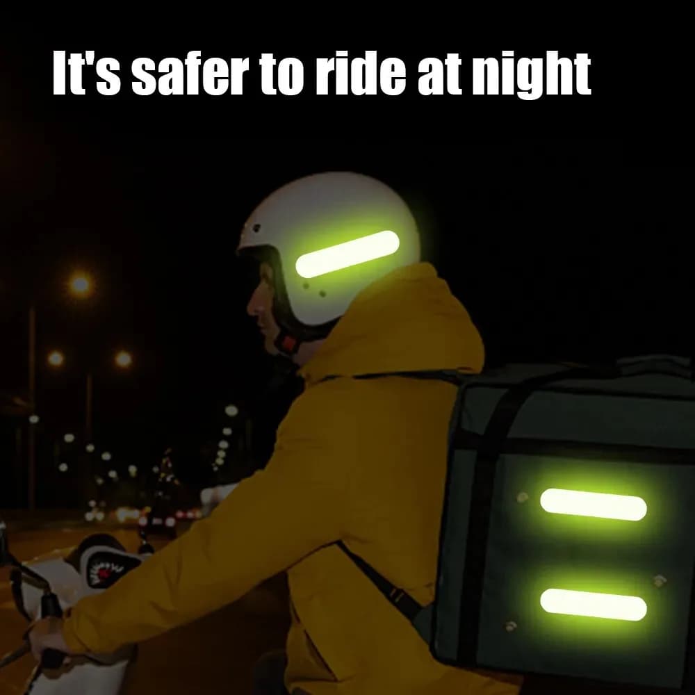 Motorcycle Helmet Warning Reflective Stickers Night Safety Driving Decorative Strips Sticker Bicycle Bike Motorbike Car Decals