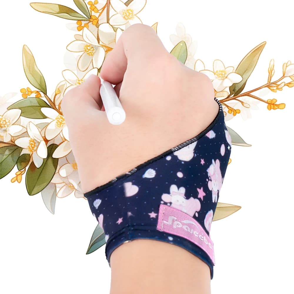 Cute Two-finger Glove for Ipad/Graphics Drawing Tablet HUION / WACOM/XP-PEN, Sweat-proof Glove for Sketching Painting Art Studen