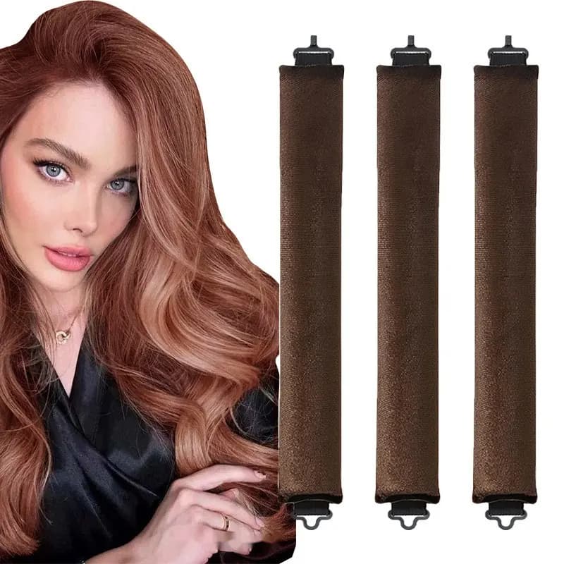Heatless Hair Curlers Curling Rod Headband No Heat Hair Rollers Lazy Curls with Hook Sleeping Soft Flexi Rod Hair Styling Tools