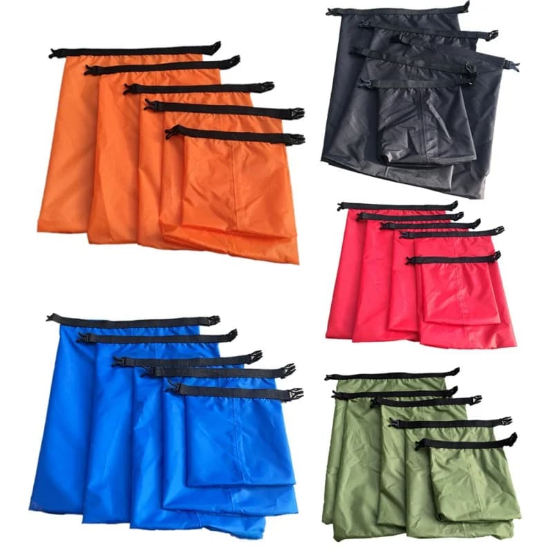 Waterproof Dry Bag Set 5PCS 2L 5L 10L 15L 20L Roll Top Ocean Pack Floating Sack Beach Travel Swimming Snorkeling Kayaking